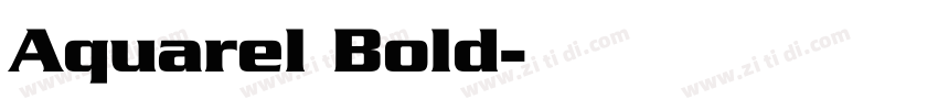 Aquarel Bold字体转换